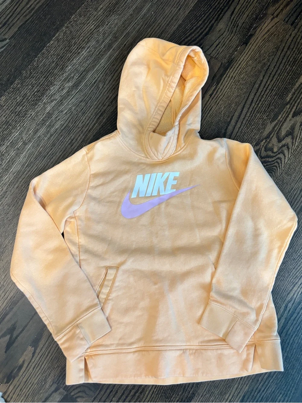 Nike girls orange hoodie size large